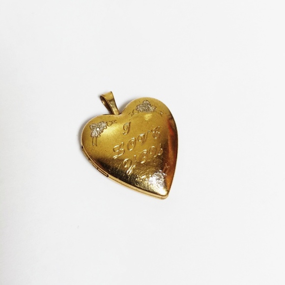 Jewelry - 14k Gold Filled Heart Shaped I Love You Locket